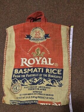 Basamati Rice Purse Bag With Zipper Top